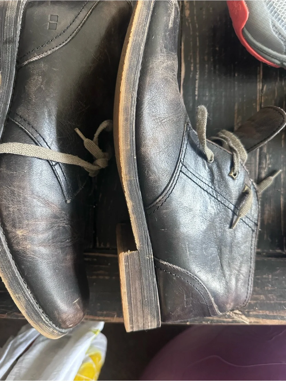 Bed Stu Men's Black Lace-Up Leather Boots